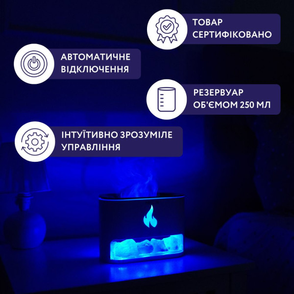 Фото - Увлажнитель воздуха Neor FLAME AROMA 25ML10 WT