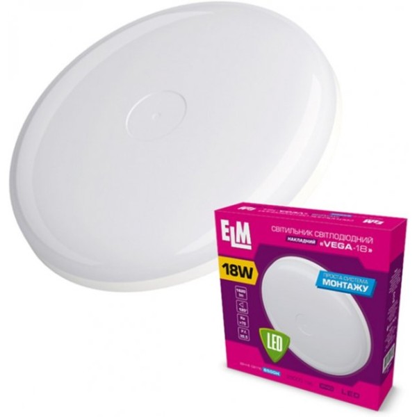 Фото - Светодиодный светильник ELM Vega 18W 6500К IP40 26-0051