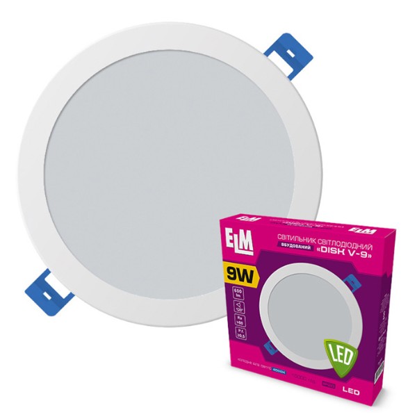 Фото - Светодиодный светильник ELM Disk-V 9W 6500К IP20 26-0055