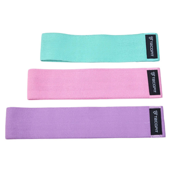 Фото - Набір гум для фітнесу та спорту TECOFIT Set of 3 Hip bands 3 шт. 66х76х86х8 см (TOP19075393)