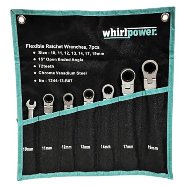 Фото - Ключ-трiскачка Whirlpower 10-19 мм 7 шт. (1244-11-B07)