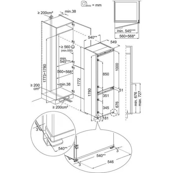 Фото - Холодильник встраиваемый Electrolux LNA7CE18S