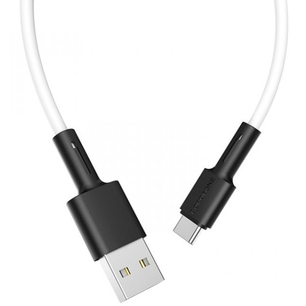 Фото - Кабель синхронізації даних BOROFONE BX31 USB to Type-C 3A, 1m White (6931474710406)