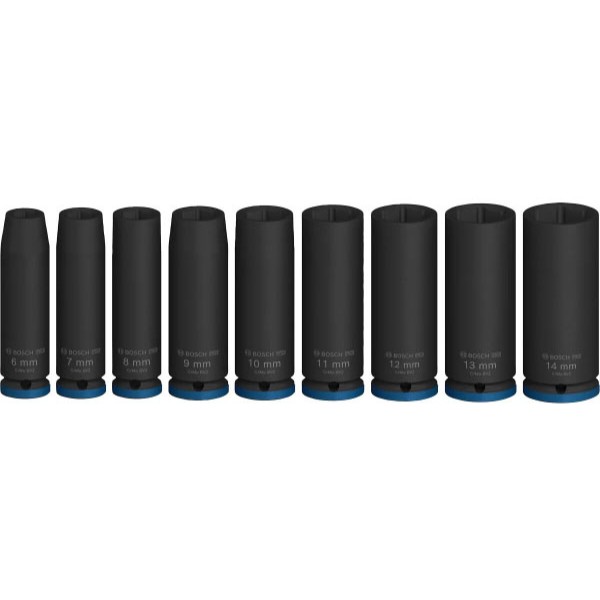 Фото - Набор торцевых головок Bosch Professional Deep 9 шт. 1/4" 50 мм (2.608.003.035)