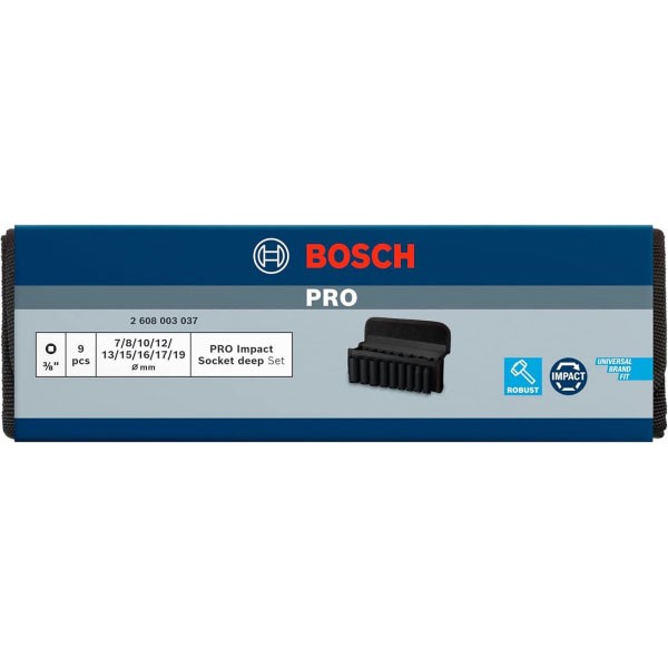 Фото - Набор торцевых головок Bosch Professional Deep 9 шт. 3/8" 63 мм (2.608.003.037)