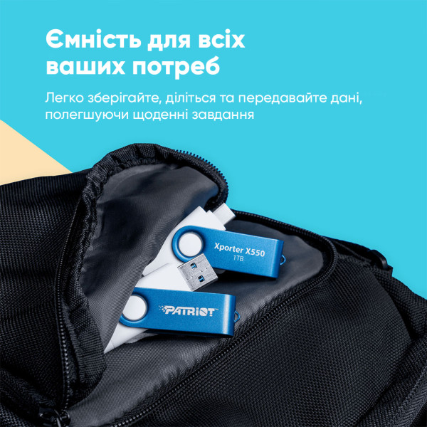 Фото - Флеш USB Patriot USB 3.2 Gen 1 Xporter X550 1TB Type-A+C (PS1TX550AAD)