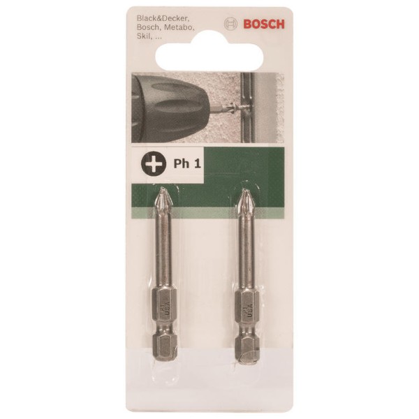 Фото - Біта для викрутки Bosch PH 1 XH 49 мм 2 шт. (2.609.255.919)