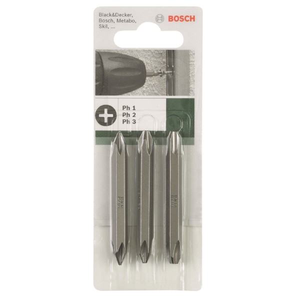 Фото - Біта для викрутки Bosch PH/PH 1/2/3 60 мм 3 шт. (2.609.255.961)