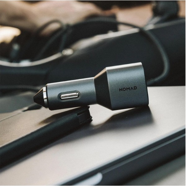 Фото - Автомобильное зарядное устройство Nomad Dual Port USB-C 70W Car Charger Black (NM01895985)