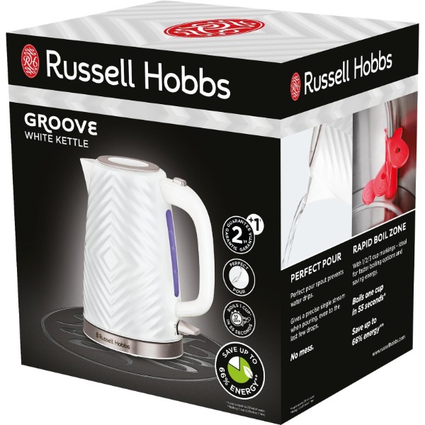 Фото - Електричний чайник Russell Hobbs 26381-70 Groove White