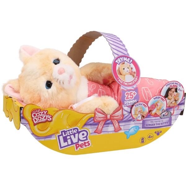 Фото - Интерактивная игрушка Little Live Котенок-объятия Джинджер (26492)