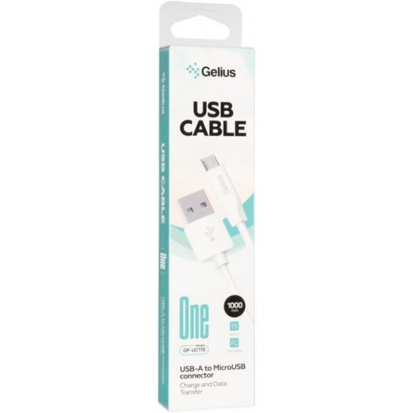 Фото - Кабель Gelius One GP-UC115 MicroUSB White 1m (85158)