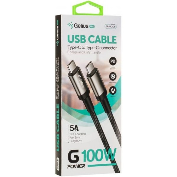 Фото - Кабель Gelius Pro G-Power GP-UC108 Type-C/Type-C Black 2 м (87987)