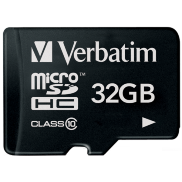 Фото - Карта пам'яті Verbatim microSDHC 32Gb Class 10 w/SD adapter (44083)