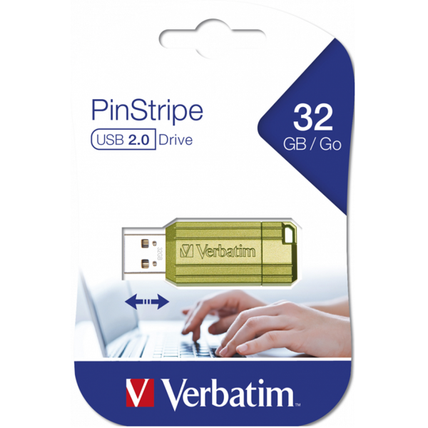 Фото - Флеш USB Verbatim Drive PinStripe 32GB USB 2.0 Euc Green (49958)
