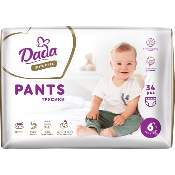 Фото - Одноразові підгузки-трусики Dada Elite Care Розмір 6 XL (15+ кг), 34 шт. (980764)