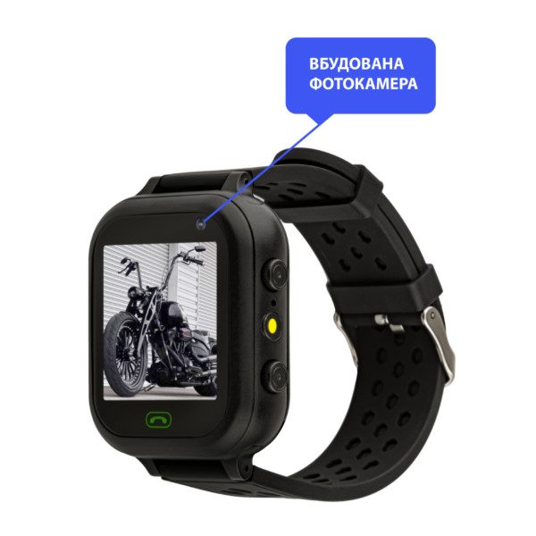 Фото - Уцінка - Дитячий годинник AmiGo GO009 Camera+LED WIFI Black