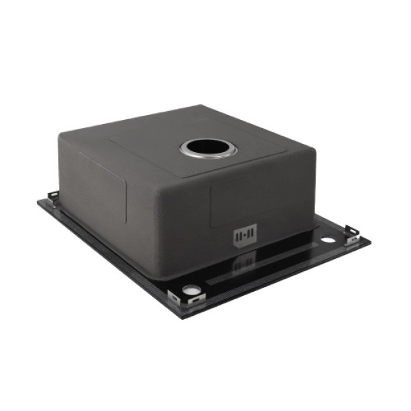 Фото - Мийка кухонна Platinum Handmade BLACK GLASS 600x510x200