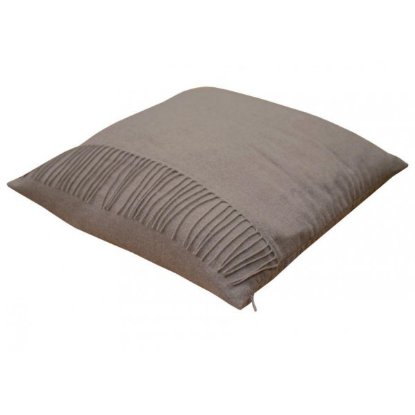 Фото - Подушка декоративна Прованс DIJON brown з бахромою 45х45 см (011166)