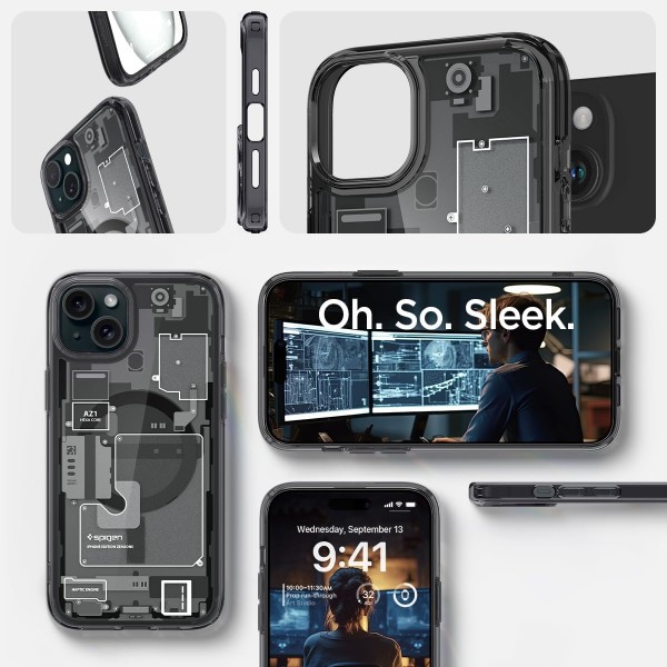 Фото - Чохол для смартфону Spigen for Apple iPhone 15 Plus Ultra Hybrid MagFit, Zero One (ACS06664)