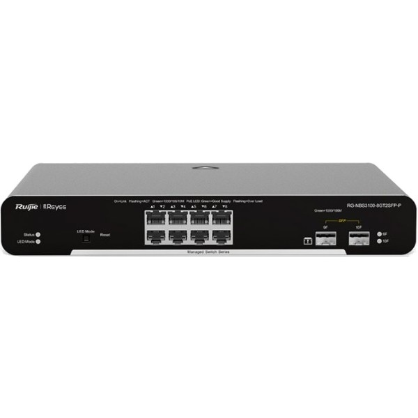 Фото - Коммутатор локальной сети (Switch) Ruijie Reyee RG-NBS3100-8GT2SFP Фото - Коммутатор локальной сети (Switch) Ruijie Reyee RG-NBS3100-8GT2SFP