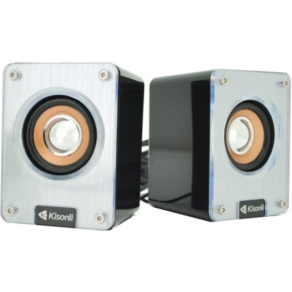 Фото - Комп'ютерна акустика звичайна 2.0 Kisonli K200/23411 Silver