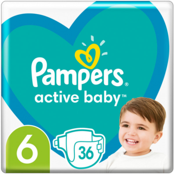 Фото - Одноразовые подгузники Pampers Active Baby Giant Размер 6 (13-18 кг) 36 шт. (8001090950338)