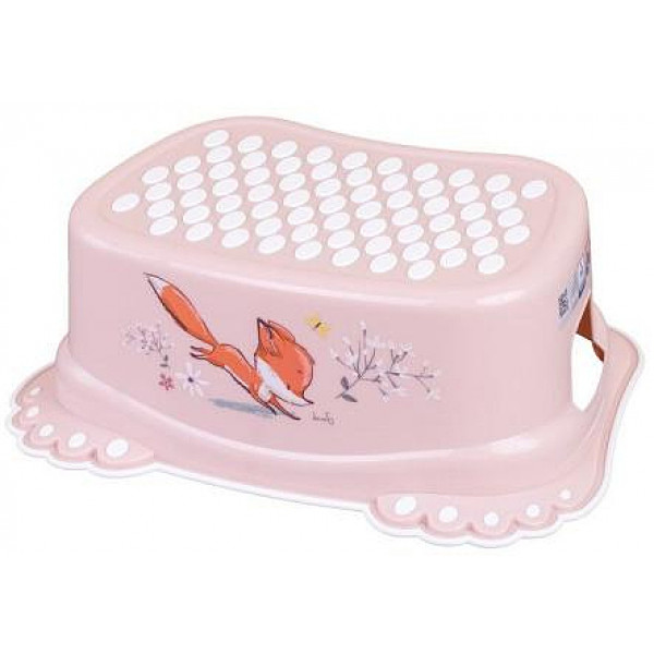 Фото - Уцінка - Підставка дитяча під умивальник Tega Baby Лісова казка з антиковзаючою гумою Світло-рожевий (FF-006-107)
