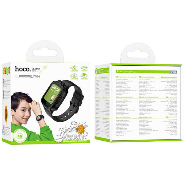 Фото - Детские часы HOCO Y104 4G Black (6942007646352)