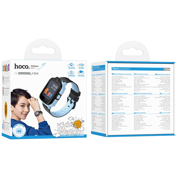 Фото - Детские часы HOCO Y104 4G Blue (6942007646369)