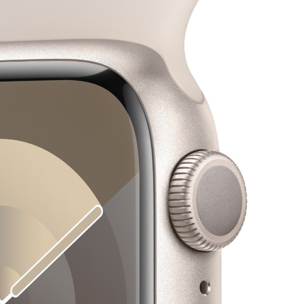 Фото - Уценка - Смарт-часы Apple Watch Series 9 GPS 41mm Starlight Aluminium Case with Starlight Sport Band - S/M