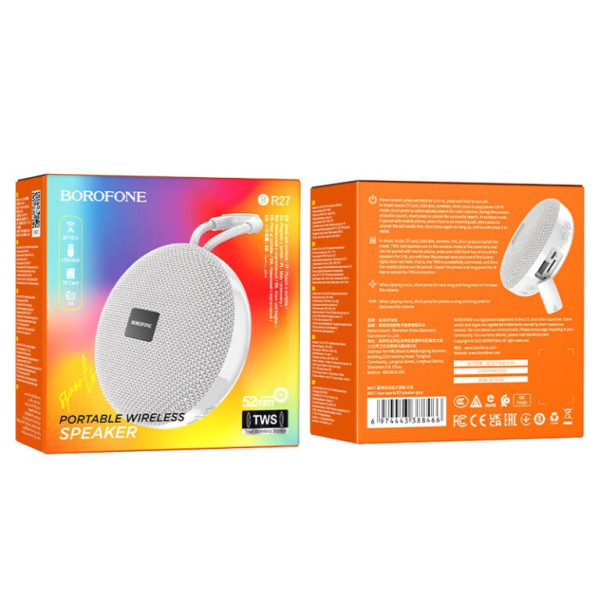Фото - Портативна акустика BOROFONE BR27 Dear sports BT speaker Grey (6974443388466)