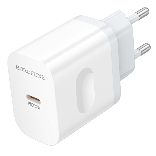 Фото - Мережевий зарядний пристрій BOROFONE BAS42A Potential single-port QC3.0 charger set(Type-C) 18W White (6941991113802)