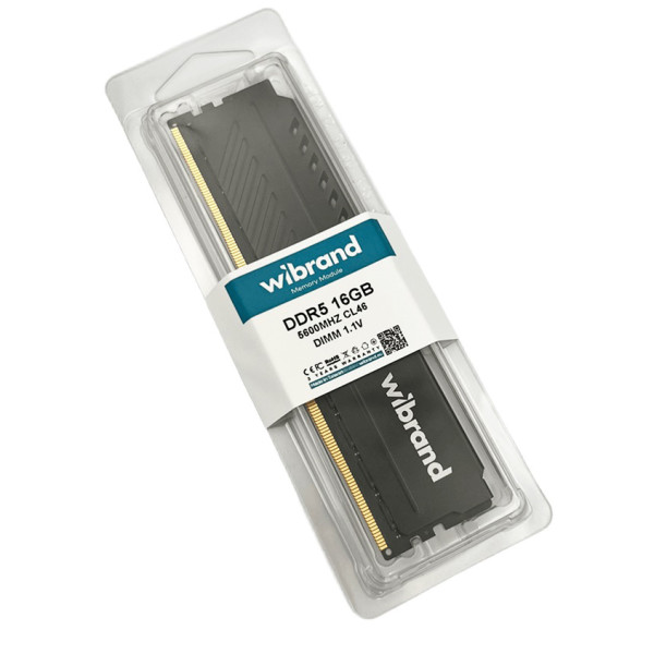 Фото - Память DDR Wibrand 16GB 5600MHz CL46 DIMM Heatsink Black (WI5600DDR5D/16GB)