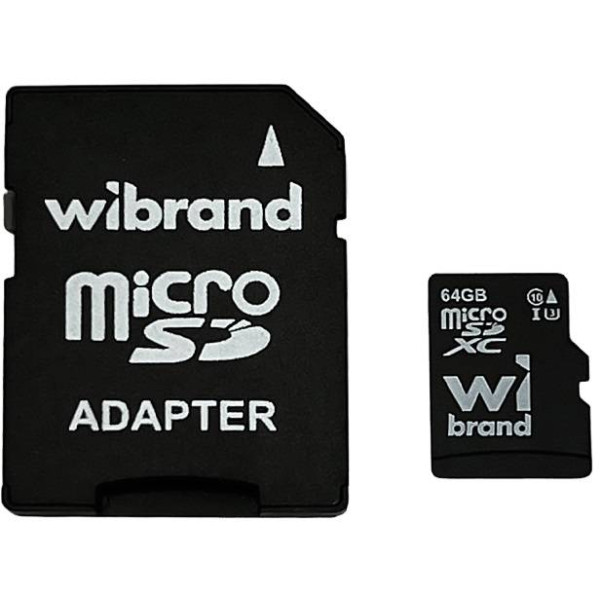 Фото - Карта памяти Wibrand microSDXC (UHS-1 U3) 64Gb class 10 (WICDXU3/64GB-A)