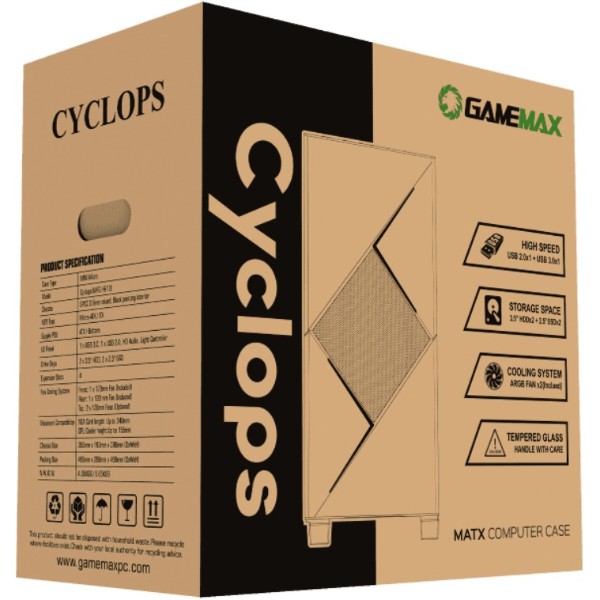 Фото - Корпус Gamemax ATX без блока питания Cyclops BR