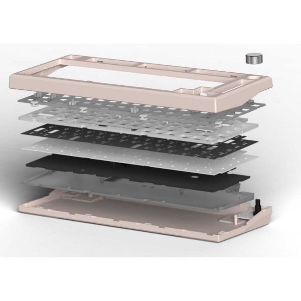 Фото - Клавиатура беспроводная игровая FL ESPORTS DIY-barebone MK750 White Three-Mode (MK750-4247)