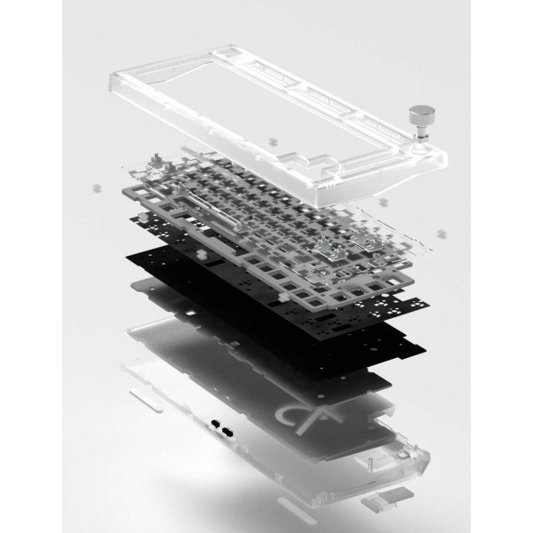 Фото - Клавіатура бездротова ігрова FL ESPORTS DIY-barebone MK750 White Transparent Three-Mode (MK750-5880)