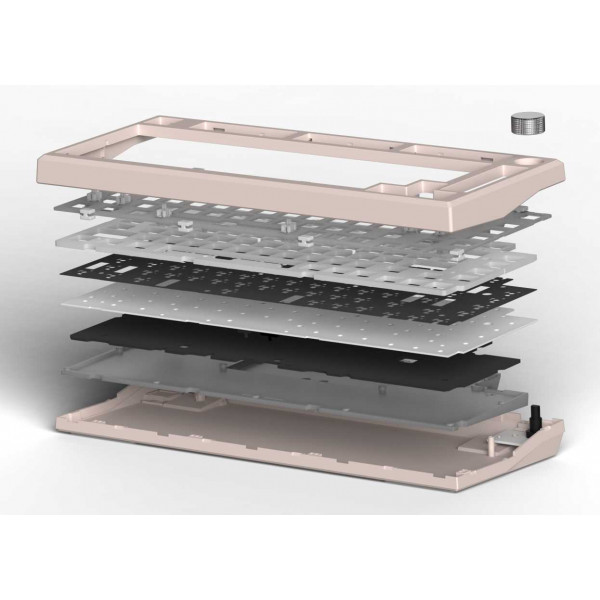 Фото - Клавіатура бездротова ігрова FL ESPORTS DIY-barebone MK750 White Transparent Three-Mode (MK750-5880)