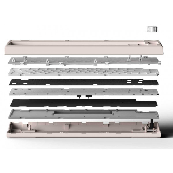 Фото - Клавіатура бездротова ігрова FL ESPORTS DIY-barebone MK750 White Transparent Three-Mode (MK750-5880)