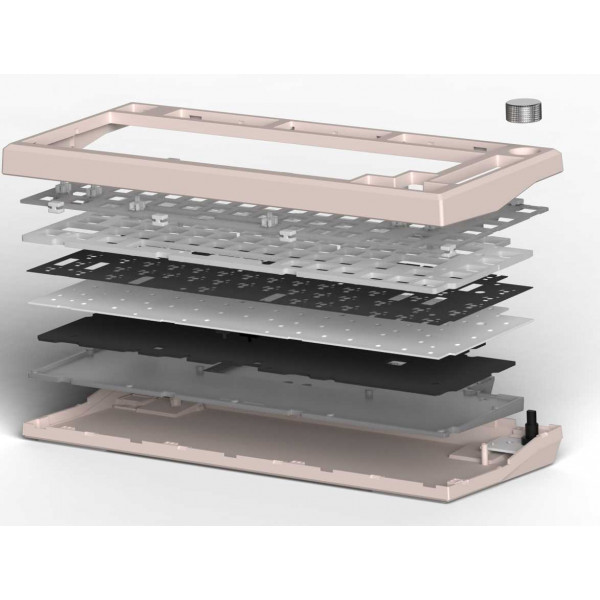 Фото - Клавиатура беспроводная игровая FL ESPORTS DIY-barebone MK750 Pink Three-Mode (MK750-8050)