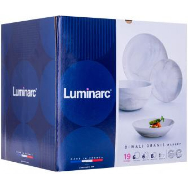 Фото - Столовый сервиз Luminarc Diwali Marble Granit 19 пр. (Q0217)