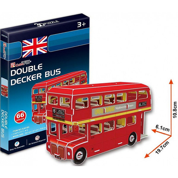 Фото - 3D пазли Cubic Fun "Автобус Дабл Декер" серія міні (S3018h)
