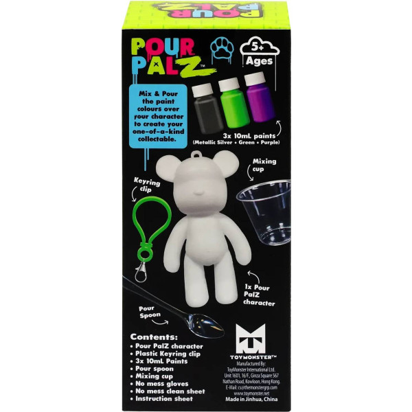 Фото - Набір для декупажу та розпису Pour Palz Брелок Ведмедик в ас.(GS-G08162)