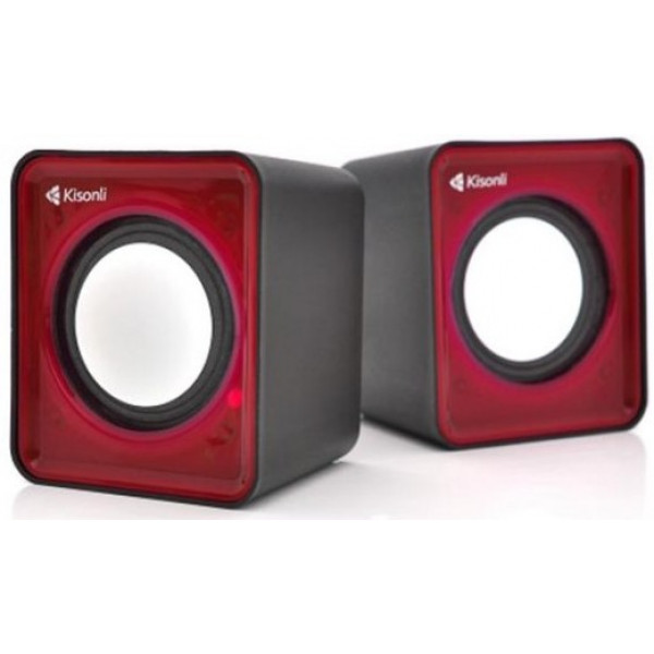 Фото - Компьютерная акустика обычная 2.0 Kisonli V310R/23393 Red Фото - Компьютерная акустика обычная 2.0 Kisonli V310R/23393 Red