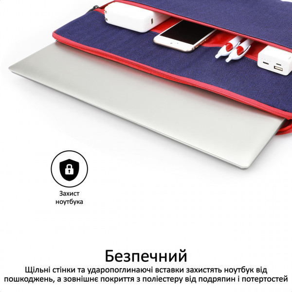 Фото - Чохол для ноутбуку Promate Portfolio-l.blue