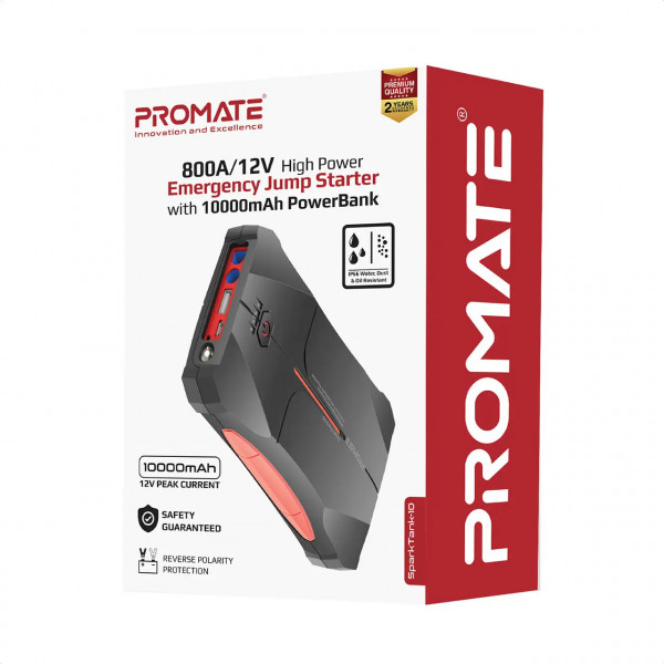 Фото - Батарея мобільна Promate Sparktank-10 10000mAh Black