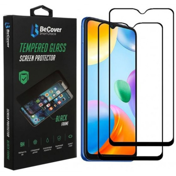 Фото - Захисне скло для смартфону BeCover for Xiaomi Redmi 10C Black (707451)