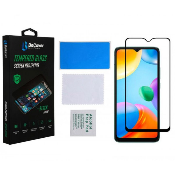 Фото - Захисне скло для смартфону BeCover for Xiaomi Redmi 10C Black (707451)