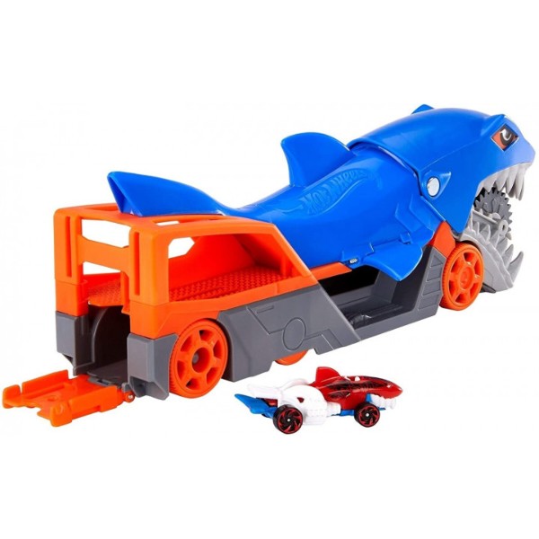 Фото - Далекобійники Hot Wheels Вантажівка-транспортер «акули пащу» (GVG36)